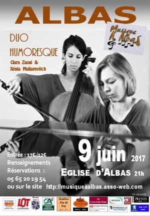 Affiche Concert classique avec le Duo Humoresque Violoncelle, Piano