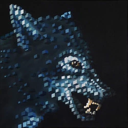 Skoll - acrylique sur toiles -40x40cm-2017 - NG 