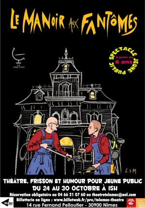 Affiche LE MANOIR AUX FANTÔMES Théâtre, frisson et humour pour les 6-12 ans