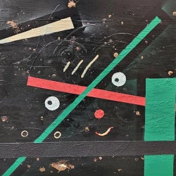 Nuit étoilée - Acrylique sur toile coton 150/100