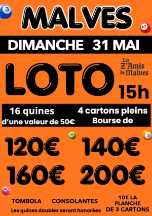 Affiche Loto les Z'Amis de Malves