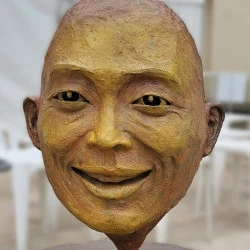 Masque - Masque monumental en bronze - Corinne Chauvet 