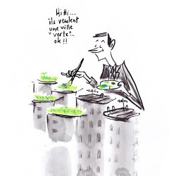 Green washing - dessin d'humeur