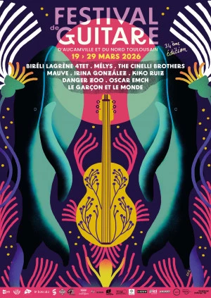 Affiche Festival de Guitare d'Aucamville et du Nord Toulousain 34ème édition