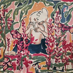 CONSOLATION - HUILE SUR PAPIER, 140 x 100 cm, 2024 - claire BONNET-MASIMBERT 