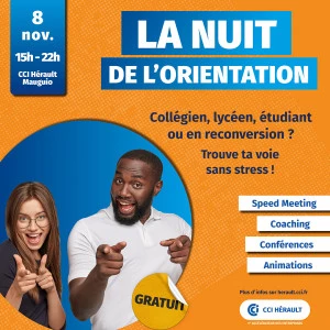 Affiche La nuit de l'Orientation - Trouve ta voie sans stress