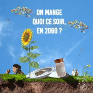 Affiche "On mange quoi ce soir, en 2060 ?"