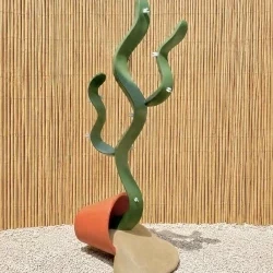Cactus ondulé - sculpture en resine - Julien GUDEA 