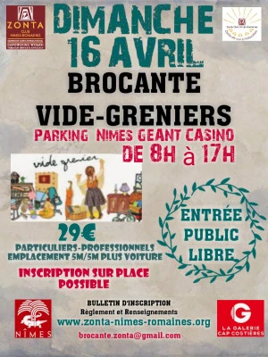 Affiche Brocante - Vide Greniers