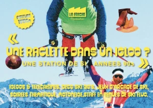 Affiche La Friche Montaudran en mode station de ski rétro 90's