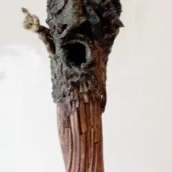 le cri de la forêt - Bronze et bois (cire perdue ) hauteur 74 cm - Anne de Crécy 