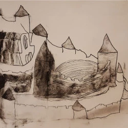 Carcassonne, 2025 - Gravure sur tetrapack - W.X.Y 