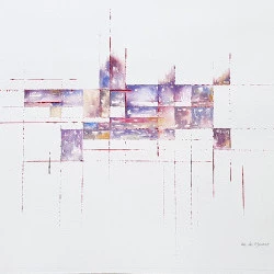 Ferraille - Aquarelle, L 70 x H 50 cm