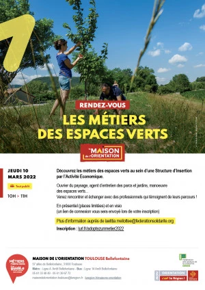 Affiche Les métiers des espaces verts