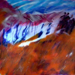  Novembre, (Exposition Wrestling with Deamons) - Huile sur lin 200x210cm, 2008 - Joan Cullen 