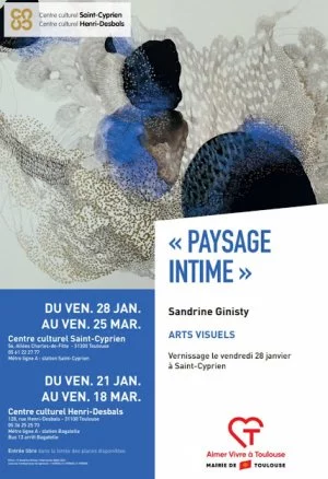 Affiche Exposition "Paysage Intime" Sandrine Ginisty