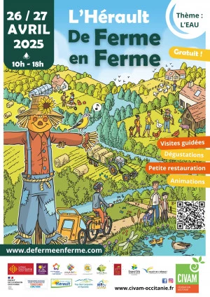 Affiche Les 26 et 27 avril, L'Hérault de Ferme en Ferme revient pour sa 16è édition !
