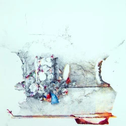Hétérotopie #2 ( Fucked Up Natural Glitches , Still Life n°2 ) - 50*70cm , papier aquarelle 300gr, Quadrichromie au stylo bille - Paul Baquié 