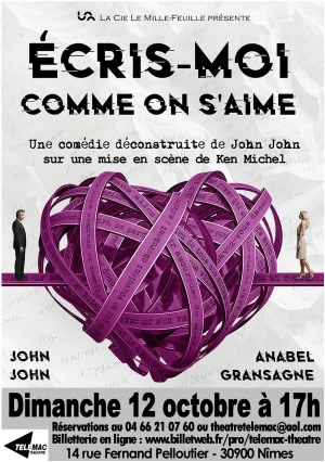 Affiche Écris-moi comme on s'aime de John JOHN