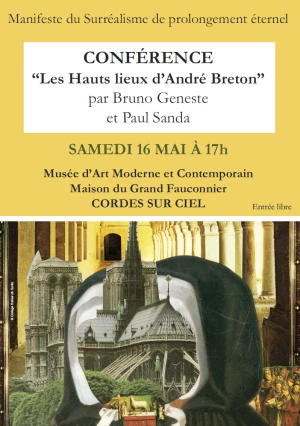 Affiche Conférence "Les hauts lieux d'André Breton"