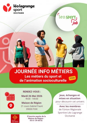 Affiche Journée d'information Métiers du Sport et de l'Animation