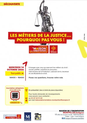 Affiche Les métiers de la Justice… Pourquoi pas vous !