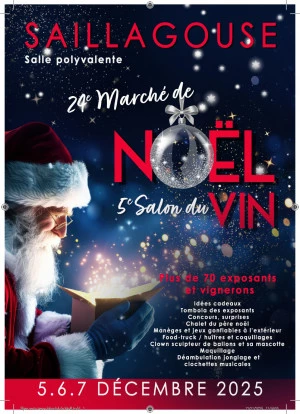 Affiche 24E MARCHÉ DE NOËL ET SALON DU VIN - SAILLAGOUSE