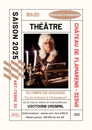 Affiche THEATRE – Olympe De Gouges « De la tribune à l'échafaud » - Victoire CRISPEL