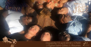 Affiche Terre de jazz, concert, gospel, Umoya, dimanche 15 avril 2018