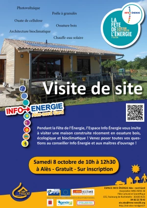 Affiche Visite de site Construction en ossature bois bioclimatique et écologique