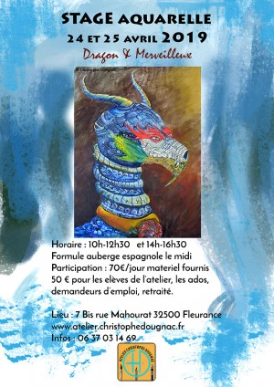 Affiche stage aquarelle