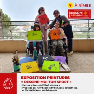 Affiche Exposition "Dessine-moi ton sport" par les enfants de l'EEAP MONTAURY