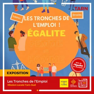 Affiche Exposition "Les tronches de l'emploi"