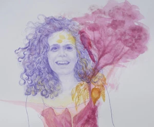 Affiche « Etreintes et résonances », dessins et peintures d'Isabelle Guérin