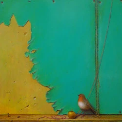 La prune - Acrylique sur panneau - 35 x 35 cm - Vercellotti Philippe 