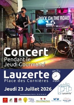 Affiche Concert du groupe Rock on the Road lors du Jeudi Gourmand