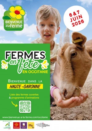 Affiche Quinzaine des produits bio et régionaux - Ferme en Fête en Haute-Garonne - Ferme des Cochons Bio