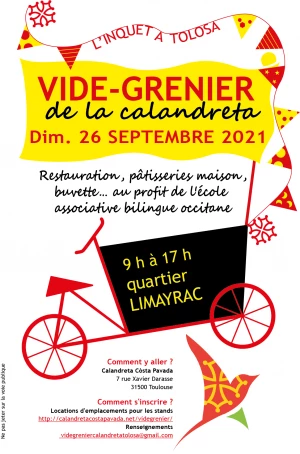 Affiche Vide-Grenier Calandreta Costa Pavada à Toulouse