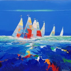 Competition - huile sur toile