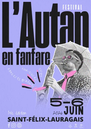 Affiche Festival l'Autan en fanfare 14ème édition