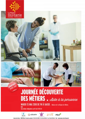 Affiche Journée Découverte des Métiers, aide à la personne