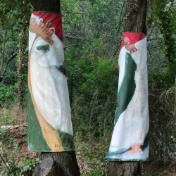 les nymphes de la forêt à Mazen 1 et 2 - 150 x 110cm acrylique/coton 2023 - 500 € piece 