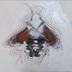 Brumm - peinture - 50 x 50 cm acrylique sur bois 2022 