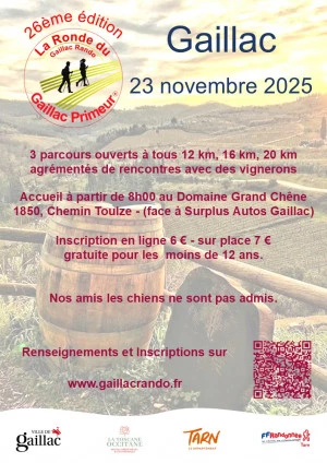 Affiche Ronde du Gaillac Primeur® - 26ème édition