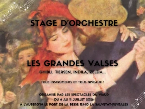 Affiche Stage d'orchestre tous niveaux thème Les grandes Valses