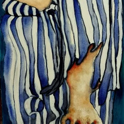murmure du soleil 4 - 50x100 cm ; huile/lin - 900€ 