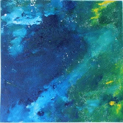 Les constellations du ponton - Monotype sur plaques de Zinc du ponton 25/25 cm 2025 - S.V 