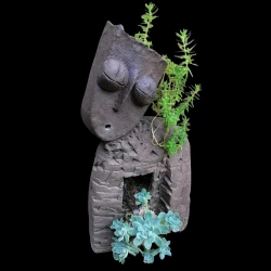 Le Veilleur - Céramique et plantes - v.cros 