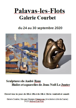 Affiche Huiles et aquarelles de JN Le Junter, sculptures de A. Reus