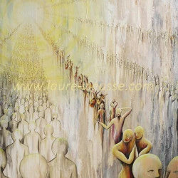 Choix de Vie - acrylique sur toile, 90x90 cm, 2017, Laure Vieusse, oeuvre unique signée